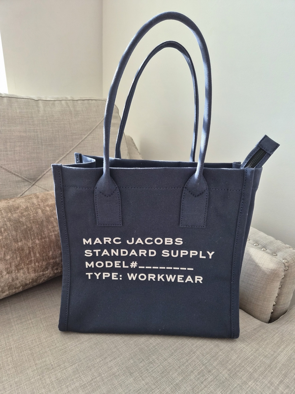 Marc Jacobs Navy Canvas Workwear Tote